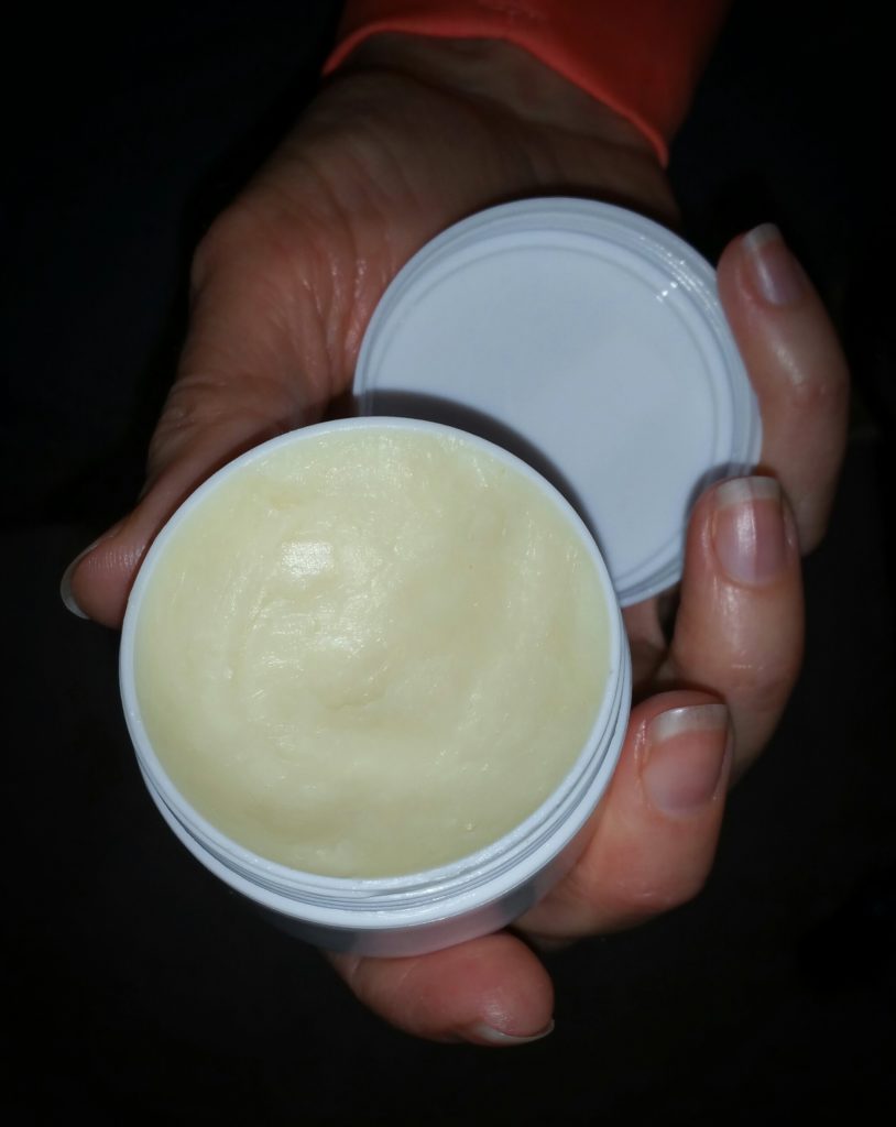 Tub of natural body butter.