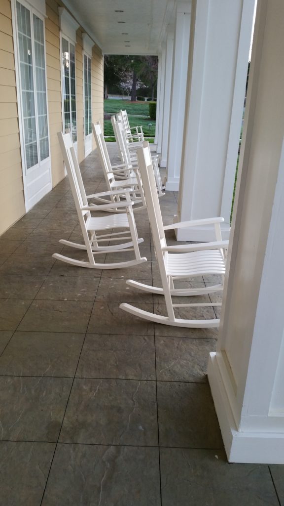 Rocking chairs on the front porch. I could have easily just relaxed there.