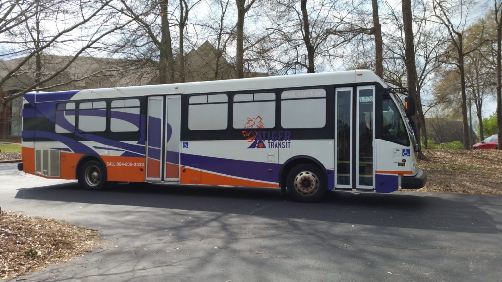 This was our bus to campus from the visitor lot.