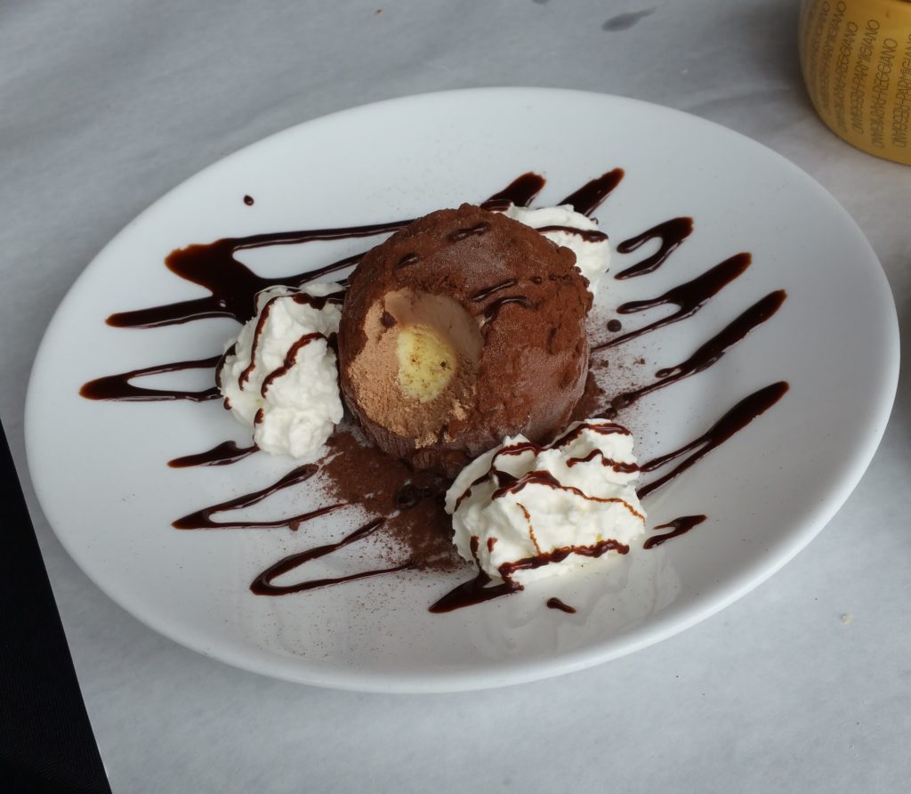 The heart of vanilla in the chocolate tartufo gelato.