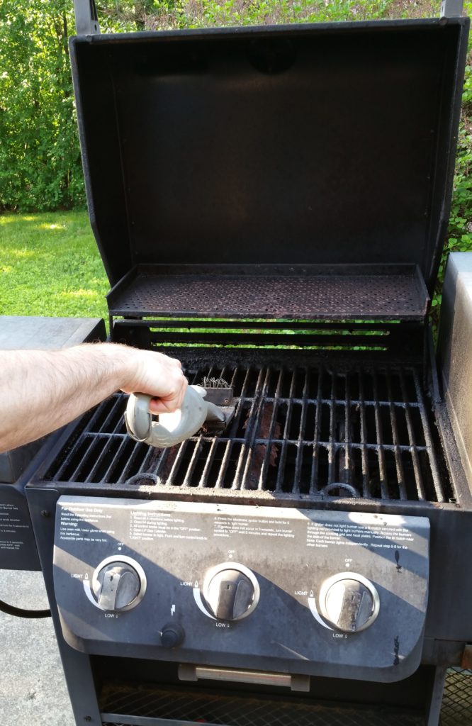 Just a bit of grill brushing action going on here.