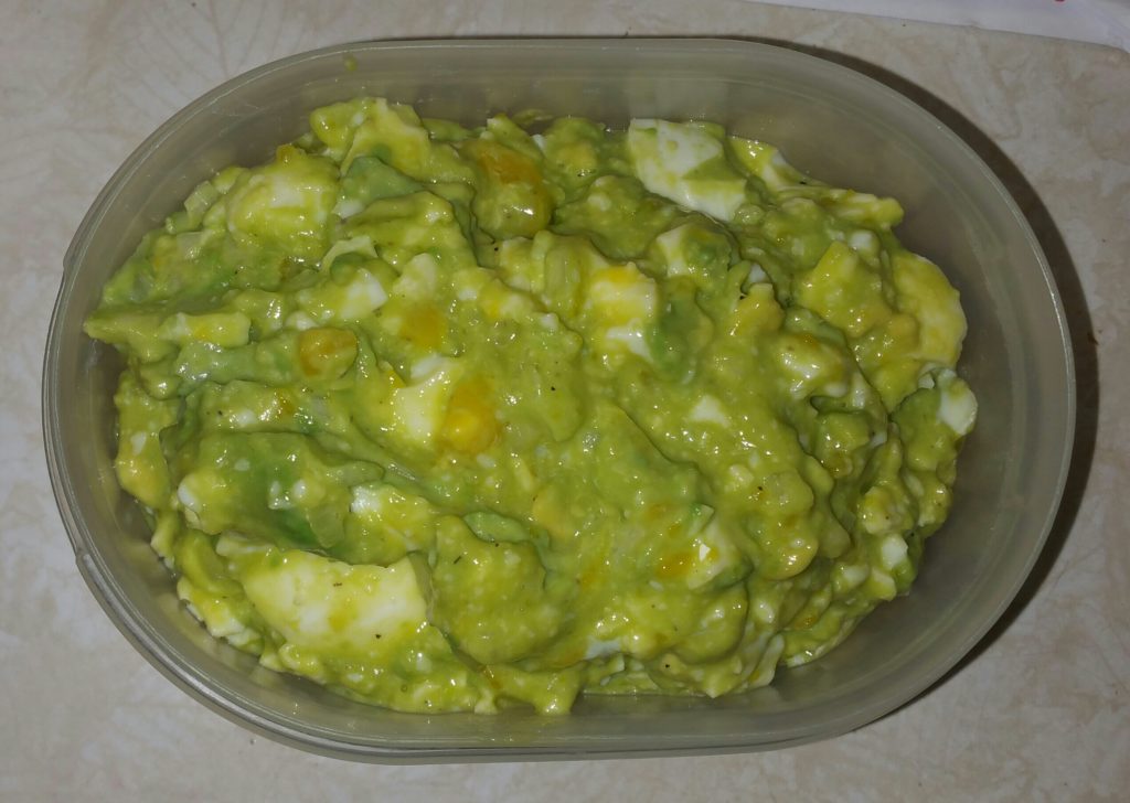 This recipe made a nice quantity of avocado egg salad.