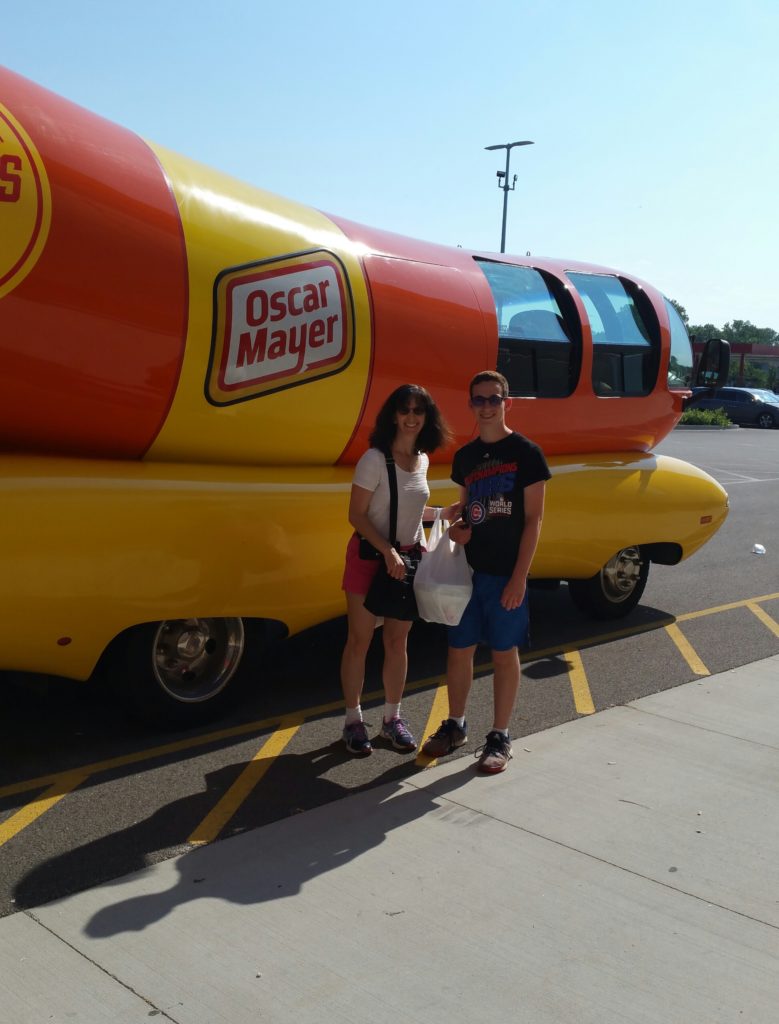 After buying our ingredients, we saw the Wienermobile outside the grocery store! This could only be a good sign! How can you not smile when you see the Wienermobile?!