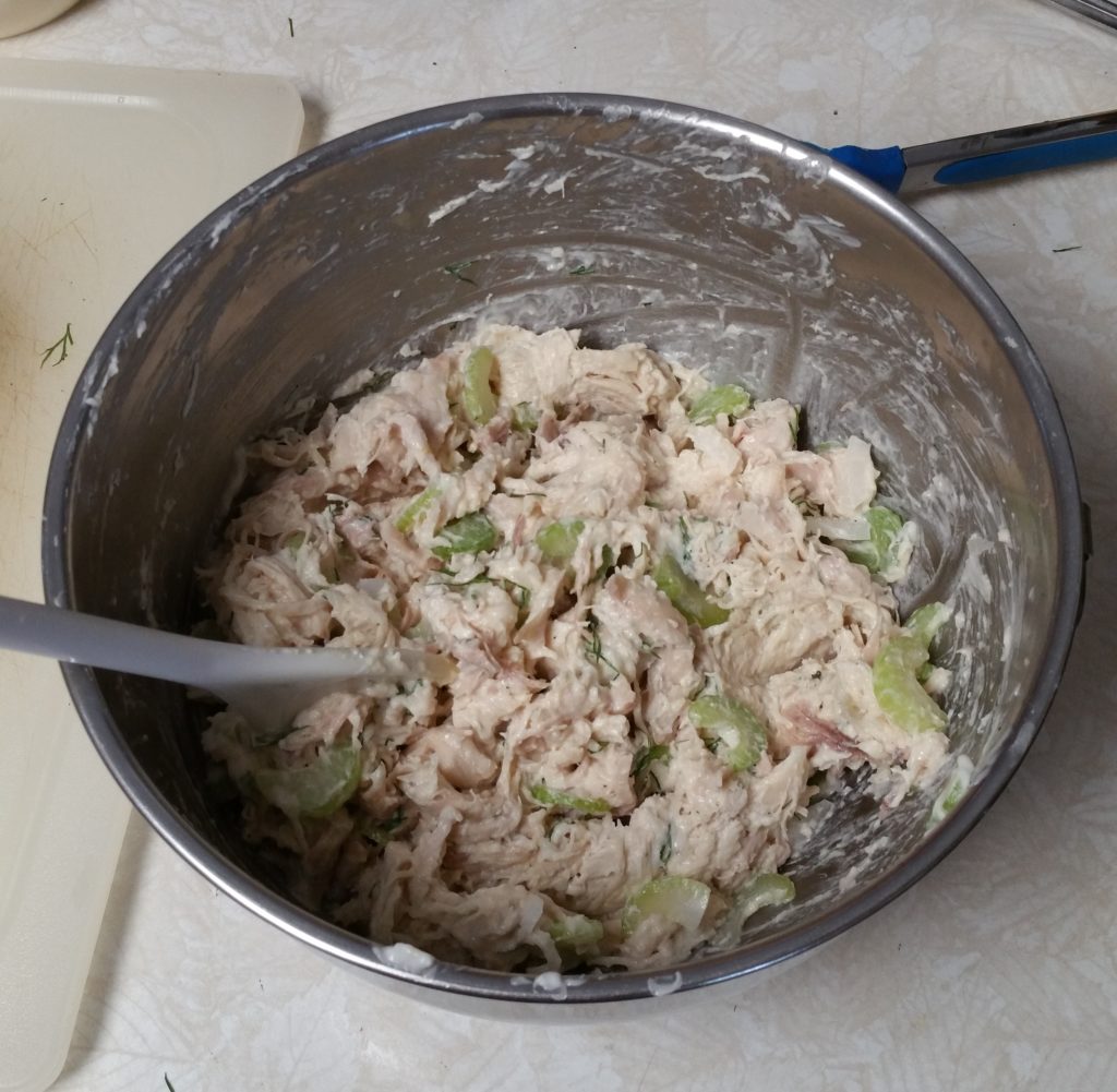 Chicken salad completed
