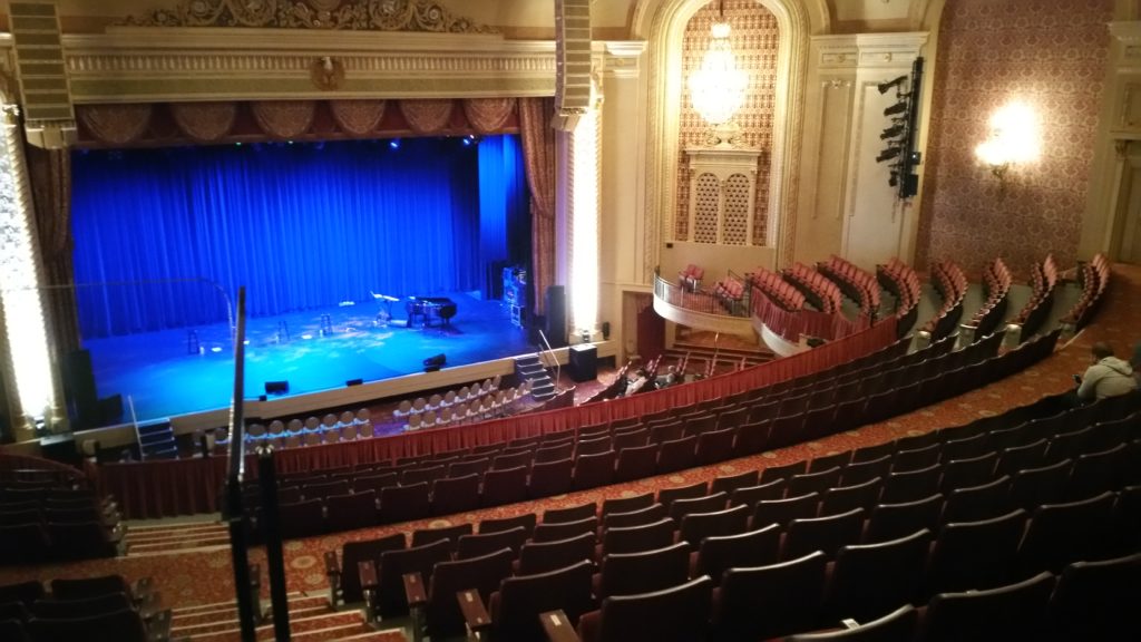 I like this view of the stage and seating.
