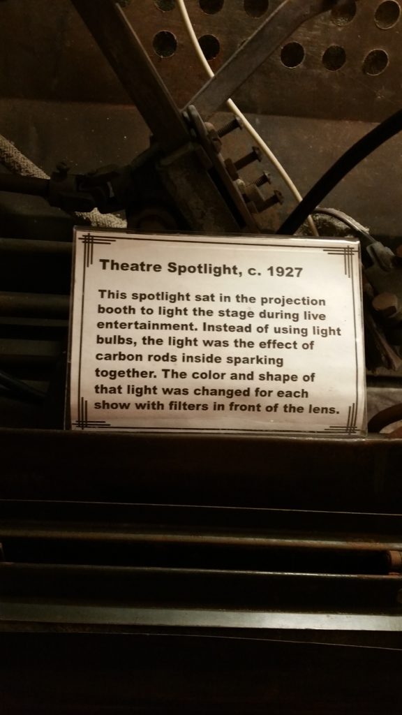 Here is just one of the many pieces of history you can see inside the theater.