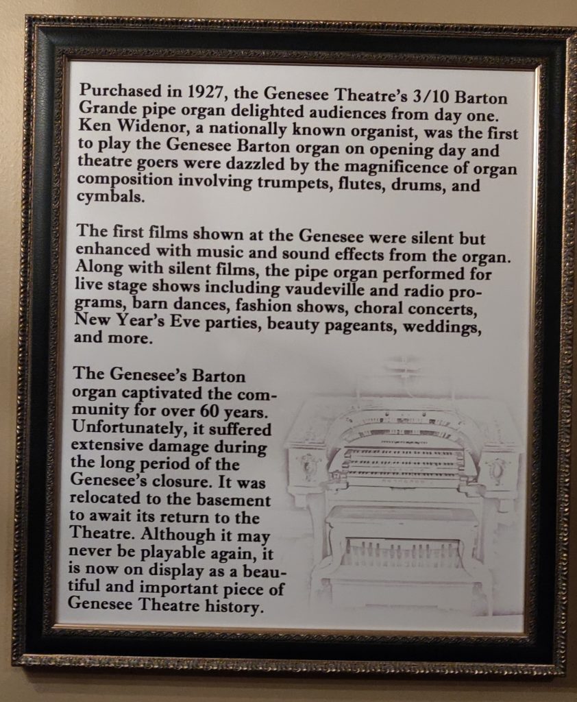 Information about the pipe organ.