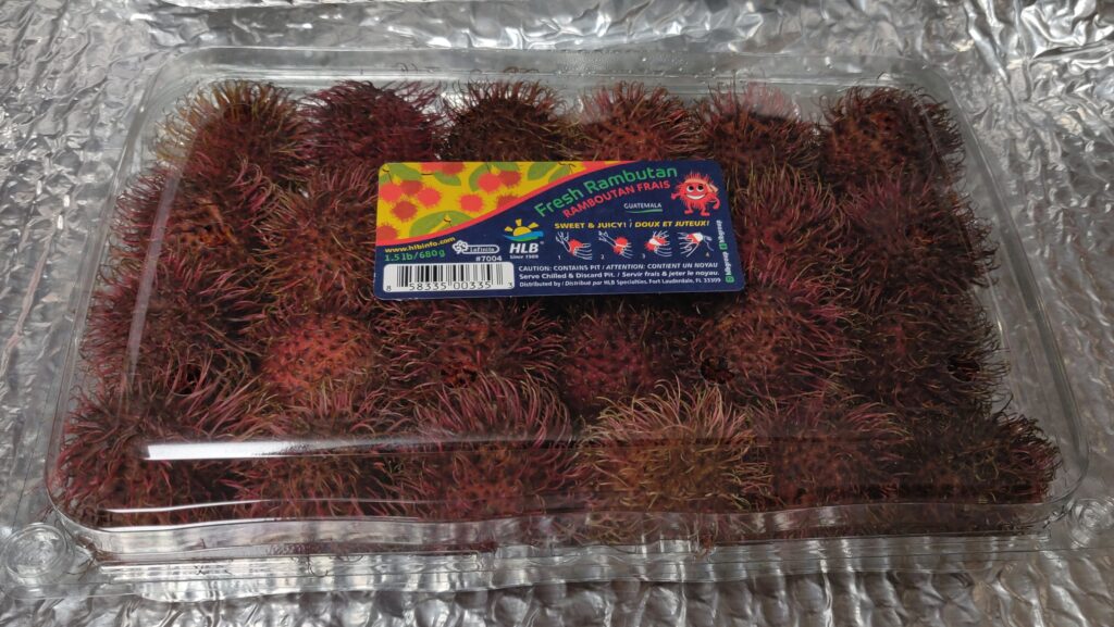 This box of rambutans ended up in today's shopping cart.